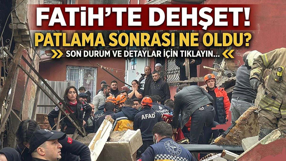 Fatih'te Doğal Gaz Patlaması: İki Bina Çöktü, Kurtarma Devam Ediyor!